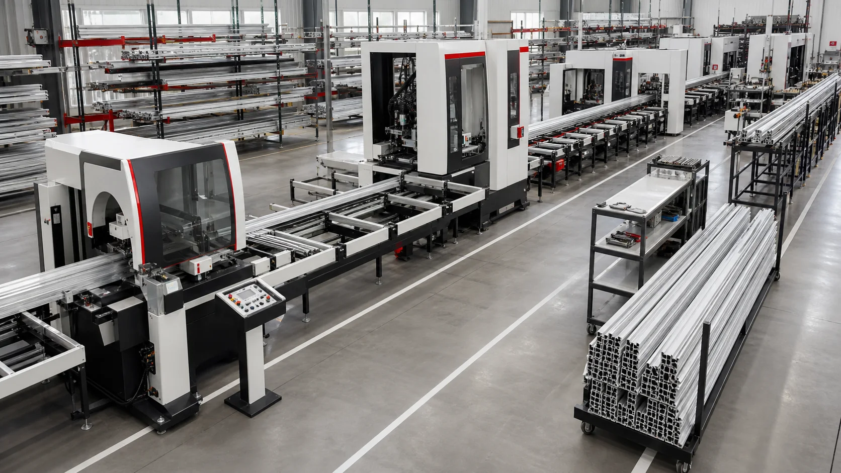 APL-60 Automatic Aluminum Profile Processing Line aluminum machinery reference image